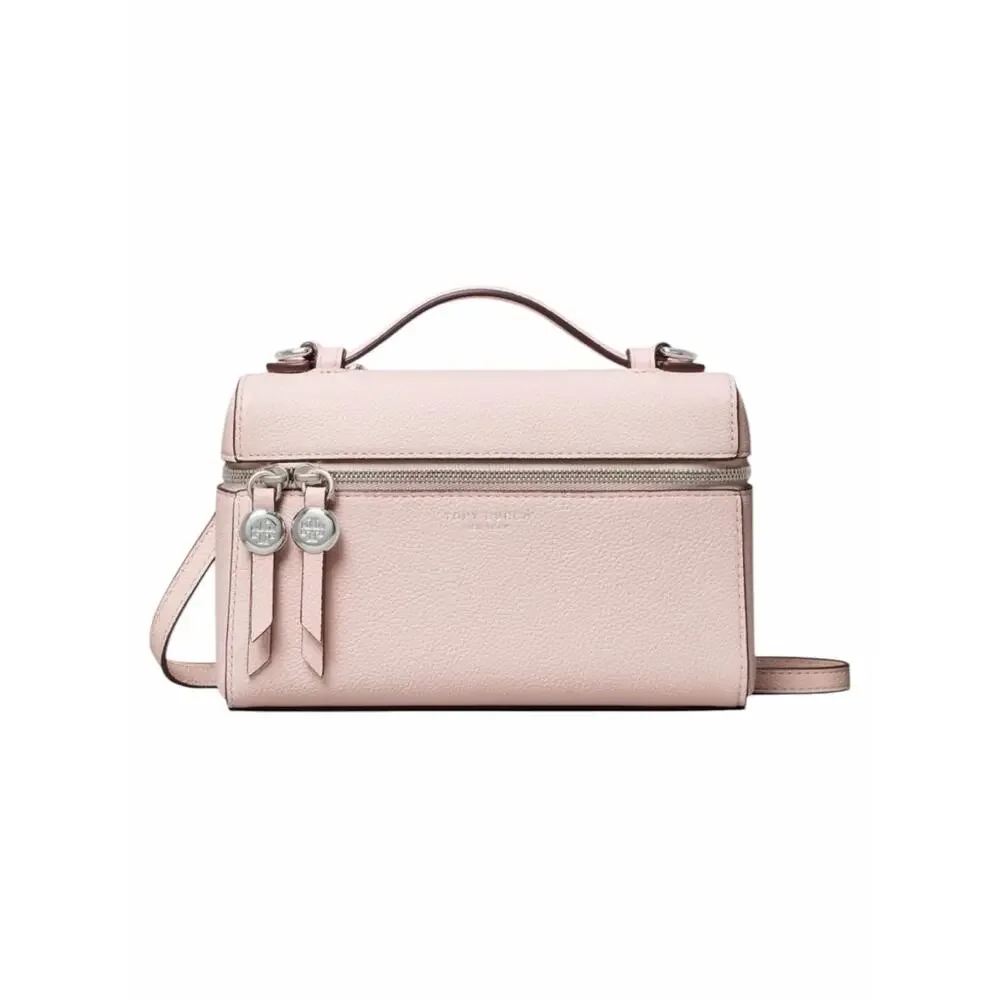 Tory Burch Slim Romy Top Handle Bag Leather Crossbody Bag Rose Pink